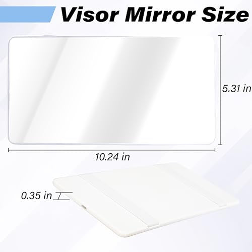 2 PCS Car Sun Visor Mirror (White)