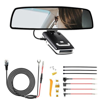 Radar Detector Rearview Mirror Rod Mount and Radar Power Cord Hardwired Kit (For Escort Max / Max2/ MAX360 Radar)