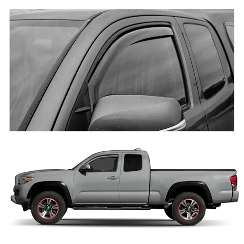 Window Deflectors Smoke Tinted In (For Tacoma 16-23)