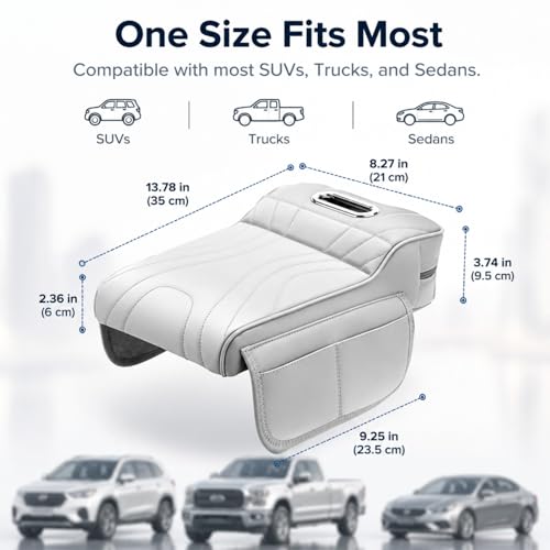 Car Center Console Cover with Tissue Box Holder (Black-2)