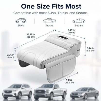 Car Center Console Cover with Tissue Box Holder (Black-2)