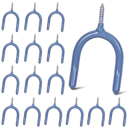 16 Pack Garage Storage System Steel U Hooks with Anti (Gray / 16 Pack)