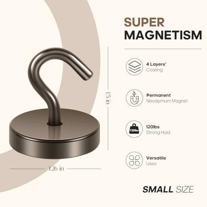 Magnetic Hooks Steel Tube Design for Cruise (Gray / 130lb Magnetic Hooks)