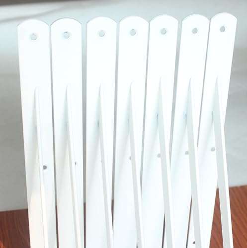 8 Pack L11 x H 8" White Heavy Duty Shelf Brackets with Screws Metal Shelf Brackets Shelf Support Angle Brackets for Shelves L Brackets Heavy Duty Floating Shelf (8 Pack-White / 11''x8'')