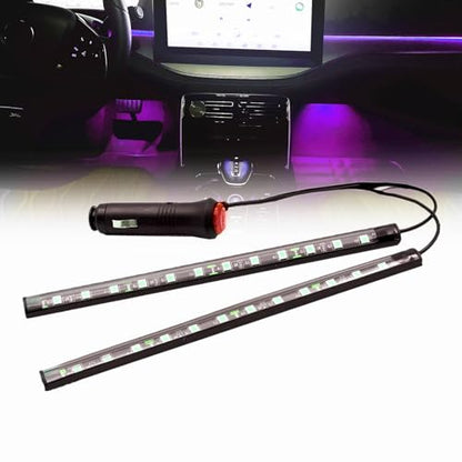 LED Interior Lights DC 12V Seat Ambient Light Cigarette Lighter (Pink)