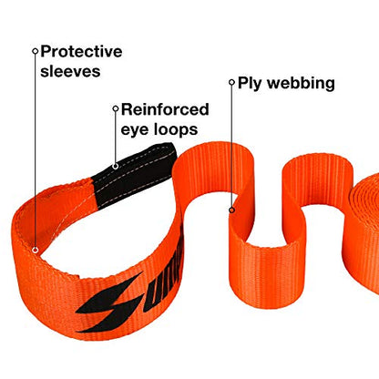 Recovery Tow Strap 3in X 20ft Heavy Duty 30 (3in x 20ft-30,000lbs)