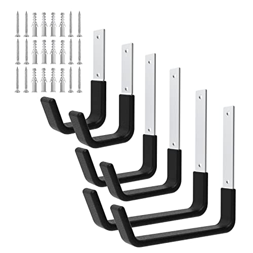 Heavy Duty Utility Hooks for Garage Storage Utility Hooks Wall Mount (2 Small & 2 Medium & 2 Large)