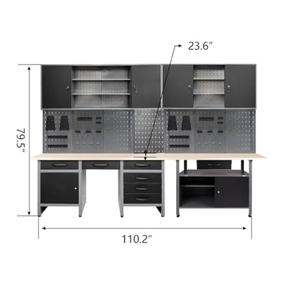 Metal Storage Organization System Set (03)