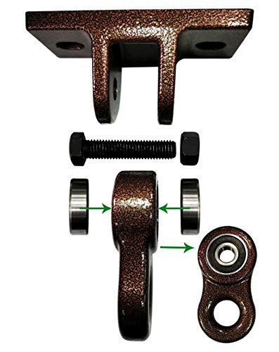 Heavy Duty Bronze Swing Hangers Screws Bolts Included Over 5000 lb Capacity Playground Porch Yoga Seat Trapeze Wooden Sets Indoor Outdoor (2 Pack / 2 Packs Bronze)