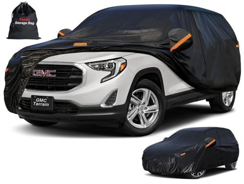7 Layers Waterproof SUV Car Cover for GMC Terrain 2010 (PE-Black / Custom Fit GMC Terrain)