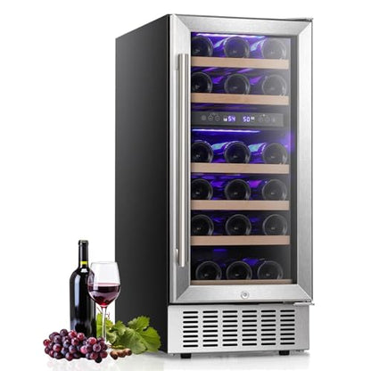 Wine Fridge Dual Zone (Silver)