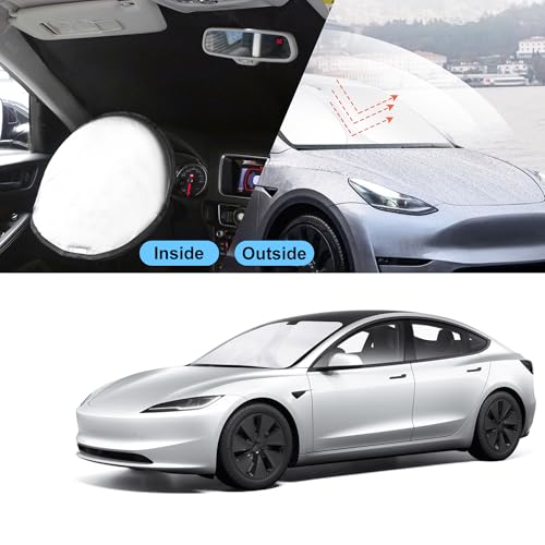 Sun Shade for Tesla Model Y Model 3 2017 (Windshield Shade for Model Y Model 3 2017-2026)