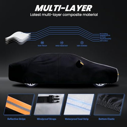 Multi Layer Car Cover Custom Fit for Lexus ES 300 330 350 (Custom fit Lexus ES / Sedan car cover)