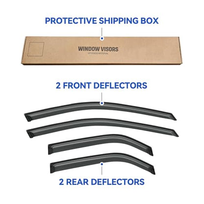 Window Visors Rain Guards for 2003 2004 2005 2006 2007 Cadillac CTS (2003-2007 Cadillac CTS)