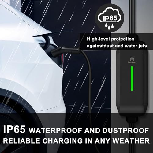 Best Volt Electric Vehicle Portable Charger for Tesla (Black / Nema 14-50 240V/40A)
