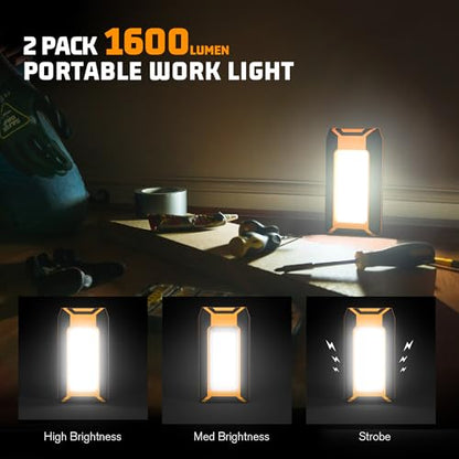 2 Pack Rechargeable LED Work Light