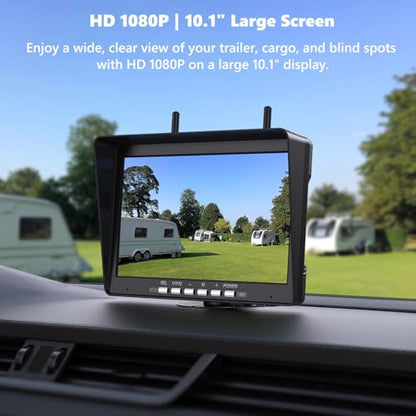 Wireless RV Backup Camera System with 10.1 (10.1"-1 Cam)