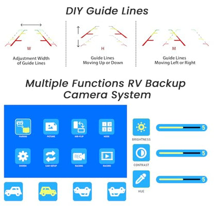 Dual Magnetic Solar Wireless Backup Camera (7")