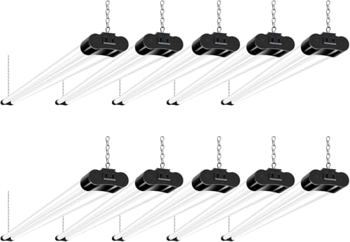 4FT Linkable LED Utility Light Fixture (Black / 4FT-42W)