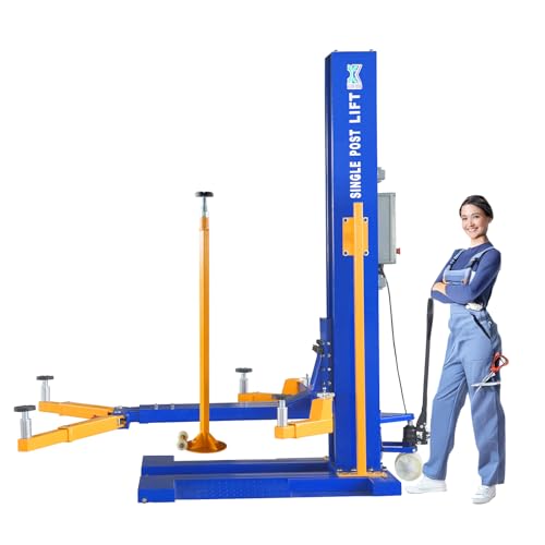 Mobile Car Lifts 6200 lb Capacity Single Post Lift 6200 220V (Model: 6200-220V)