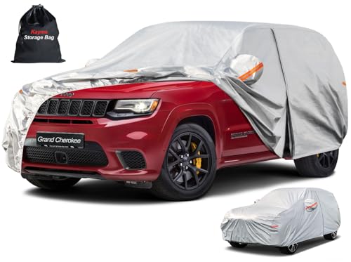 6 Layers Waterproof SUV Car Cover for Jeep Grand Cherokee 2010 (LM-Silver / 47. Custom Fit Jeep Grand Cherokee)