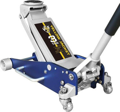 Floor Jack 3 Ton Hydraulic Low Profile Aluminum and Steel Racing Car Jack with Fast Lifting Dual Pump for SUV (Blue / 3T low profile dual pump)