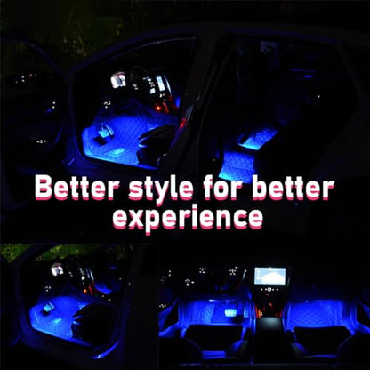 Car LED Strip Light (Blue / 24 LED, Cigarette Adapter)