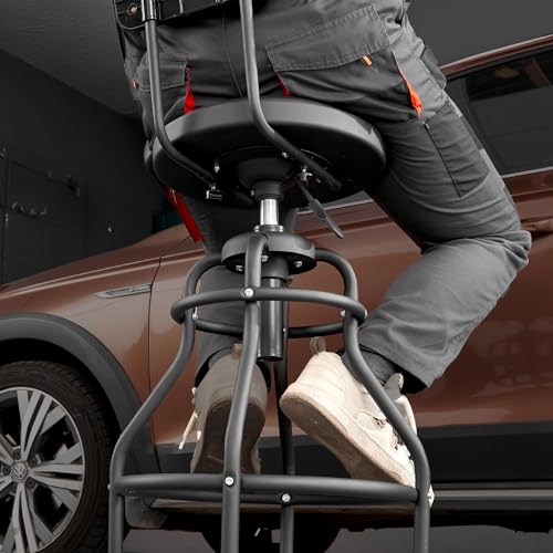 Shop Stool with Backrest (with Backrest-no Casters)