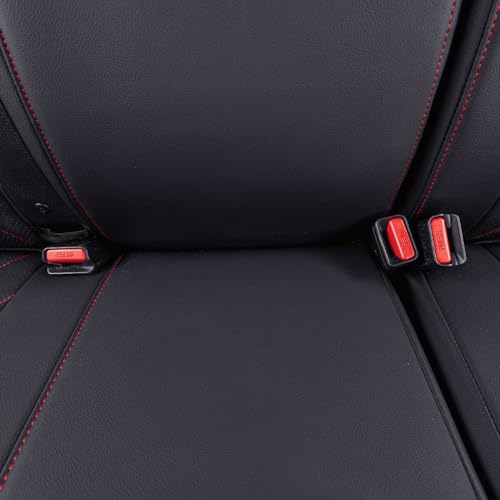 Tacoma Back Seat Covers Custom for Toyota Tacoma (Leather (Black with Red Trim) / 2024-2026 Tacoma (Hybrid) Only 2nd Row)
