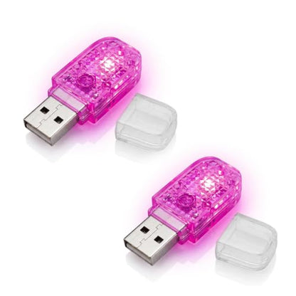 2PCS USB LED Car Night Light Bulb (Purple)
