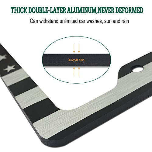 American Flag License Plate Frames (Aluminum Plate Frame)