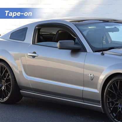 Window Visors Rain Guards for 2005 2006 2007 2008 2009 Ford Mustang (2005-2009 Ford Mustang)