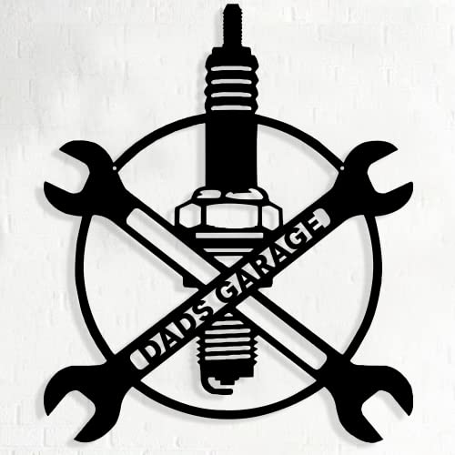 Personalized Papa's Custom Metal Workshop Sign For Mechanic (Design 6)