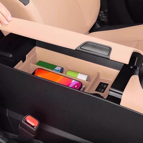 Central Control Armrest Box Storage Box for Lexus ES 21+ (Brown)