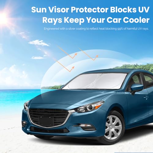 Custom Fit Mazda 3 Windshield Sunshade for Mazda 3 2019 (Fit Mazda 3 19-26)