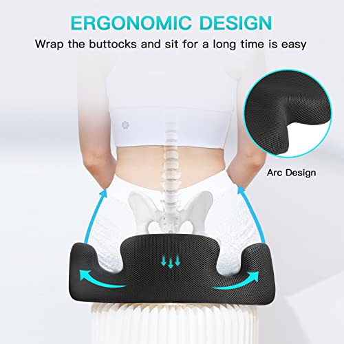 Standard Memory Seat Cushion (Black / 17 x 13 x 5 inches)