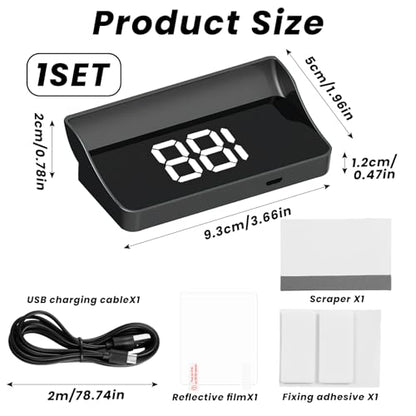Heads Up Display for Cars (HUD Speedometer (White Display))