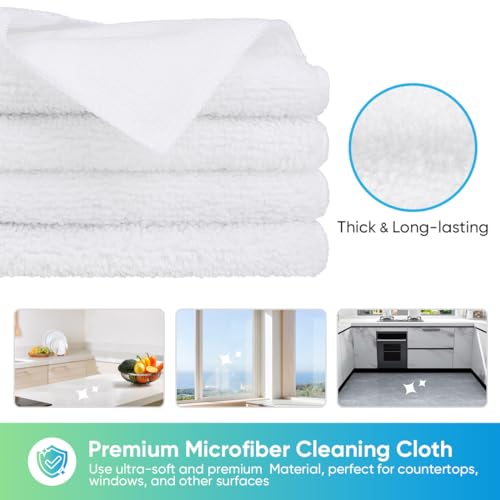 White Microfiber Cleaning Cloth (White)