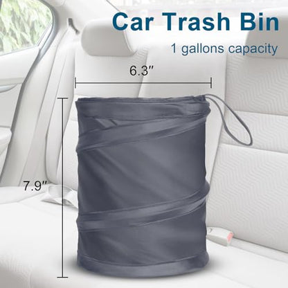 Car Trash Can (Grey / 1 Gallons-2 Packs)