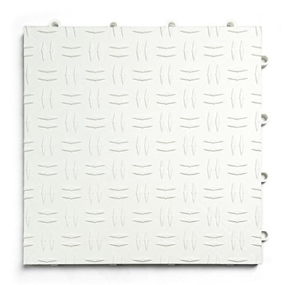 SnapLock GarageTrac 12"x12" Interlocking Garage Tiles (48 Pack / White)