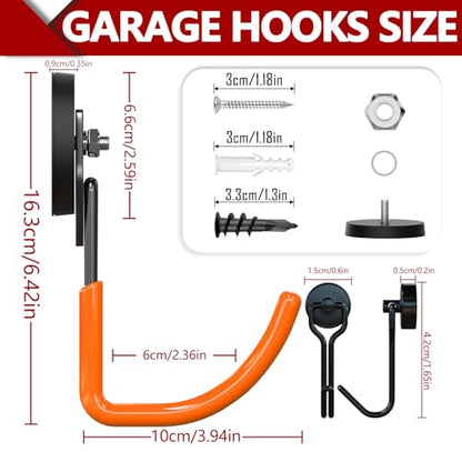 Heavy Duty Magnetic Hooks (2.6"x2-MJ / Orange)