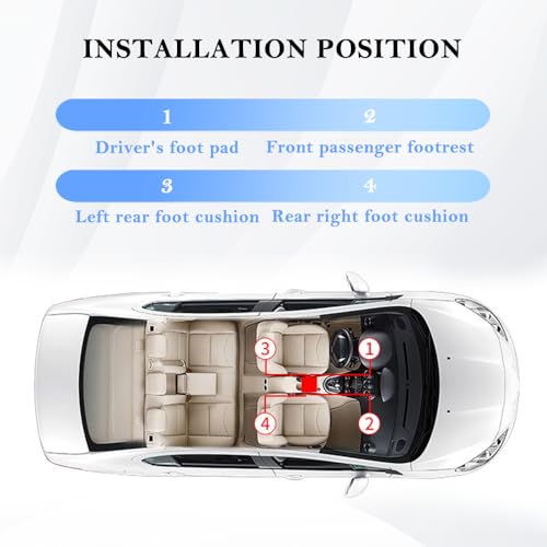 4-in-1 Car LED Lights Interior with USB Port,Ambient Neon Car Door Lights Kit for CCar Decor,Party,Music,Gift,Universal CCar Pedal Light Interior Accessories for Wonmen & Men (Blue) (Blue)