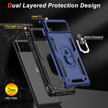 for Google Pixel 6 Case with Screen Protector (Blue / Google Pixel 6)