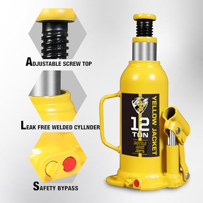 12 Ton Muti Directional Welded Bottle Jack (yellow / 12 ton muti-directional)