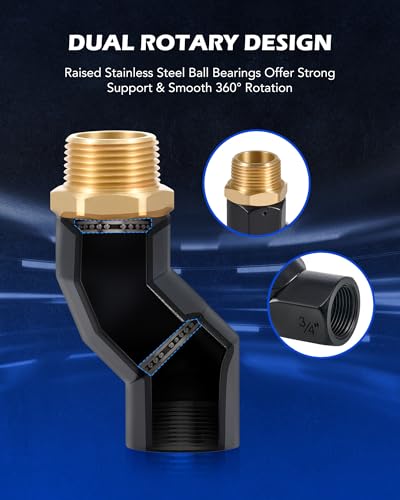 OMT 2pcs 3 4" NPT Fuel Hose Nozzle Swivel Kit (2PCS 3/4"NPT / Fuel Hose Nozzle Swivel)