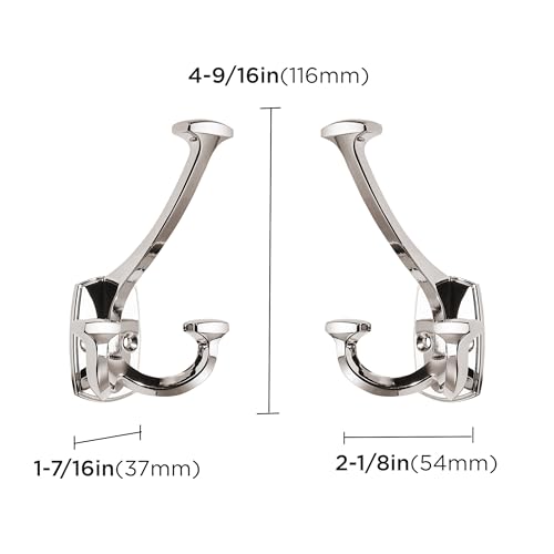 Large Wall Double (Polished Nickel / 1 Inch(23mm)Hole Center)