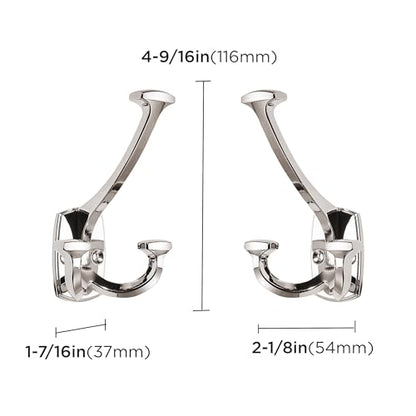 Large Wall Double (Polished Nickel / 1 Inch(23mm)Hole Center)