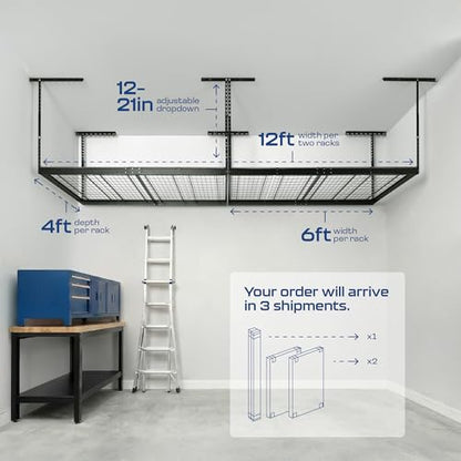 MonsterRax 2 Pack 4x6 Overhead Garage Storage Rack