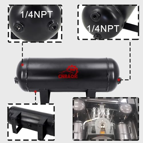 3 Gallon Air Tank with 150PSI Air Compressor 2PCS for Suspension (3 Gallon Air Tank+air Compressor / 3 Gallon Air Tank+air Compressor)