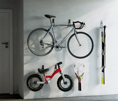 Garage Hooks 11.8" Long with 2 Extension Storage Straps (11.8" Wave-shaped (2PACK) + 2 Straps)